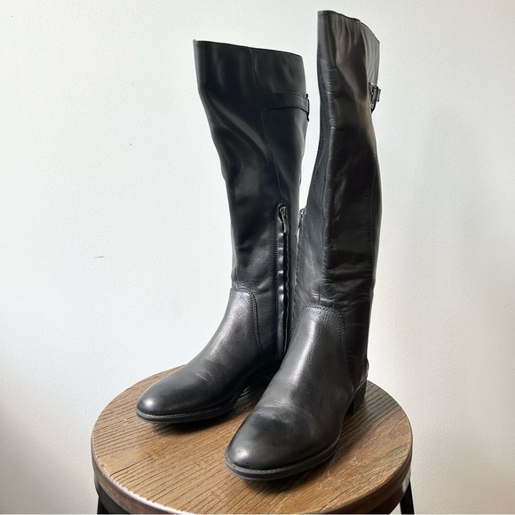 Sam Edelman Patton 2 knee high black leather riding boots - Picture 2 of 11